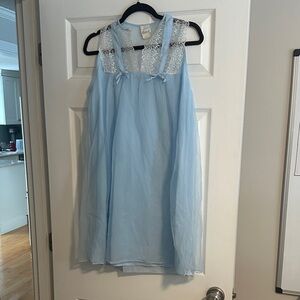 Vintage Light Blue babydoll nightgown
